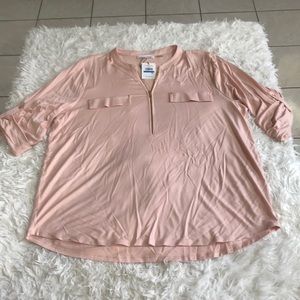 Womens Calvin Klein zipper blouse